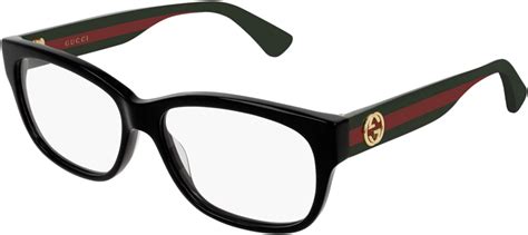 gucci gg crystal plastic rectangle eyeglasses